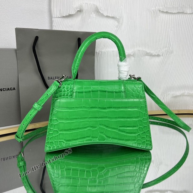 Balenciaga專櫃爆款新色小號鱷魚春綠色-綠扣沙漏包 巴黎世家Hourglass沙漏包 fyj1955